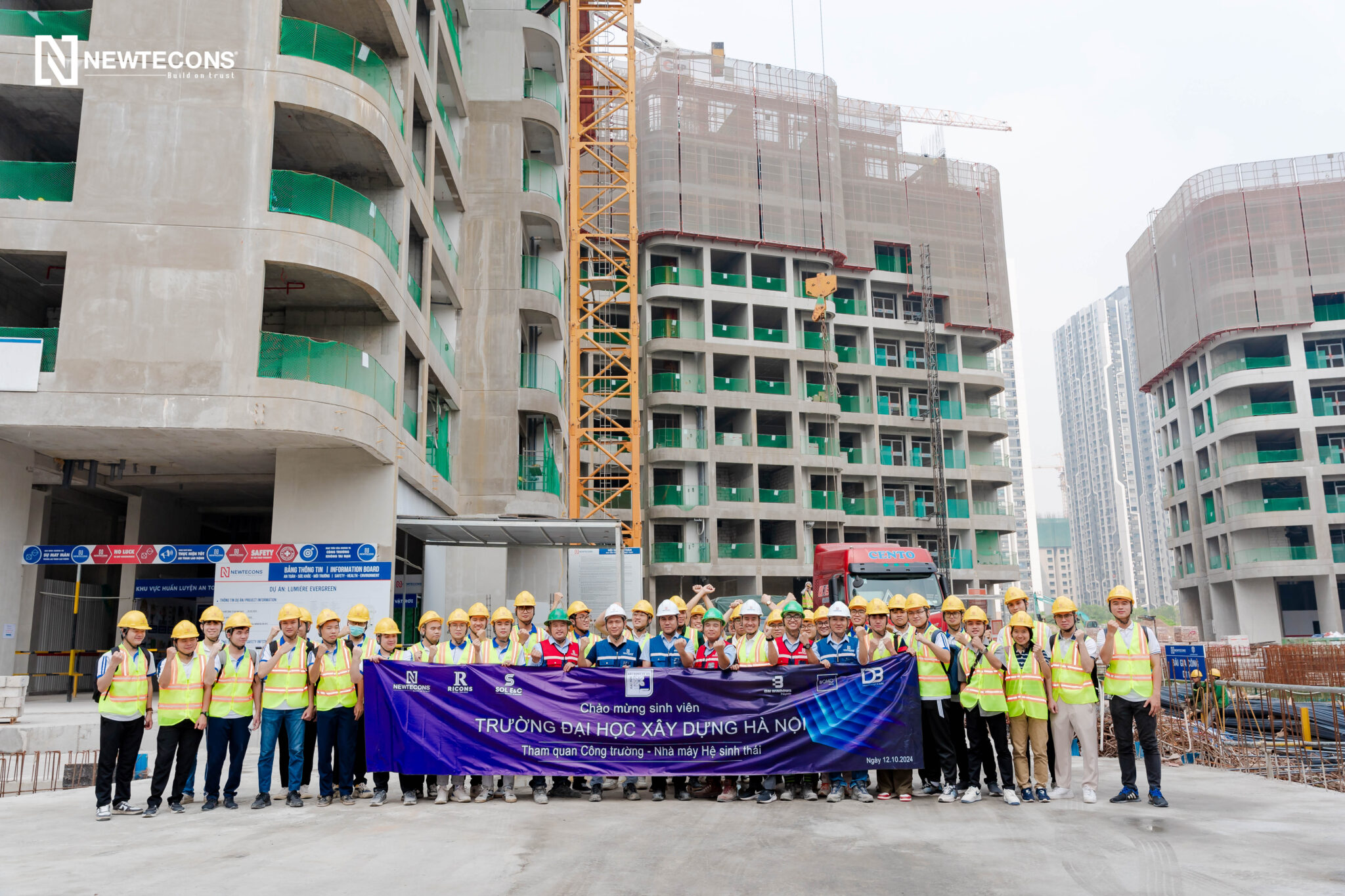 HANOI UNIVERSITY OF CIVIL ENGINEERING VISITS NEWTECONS CONSTRUCTION SITE